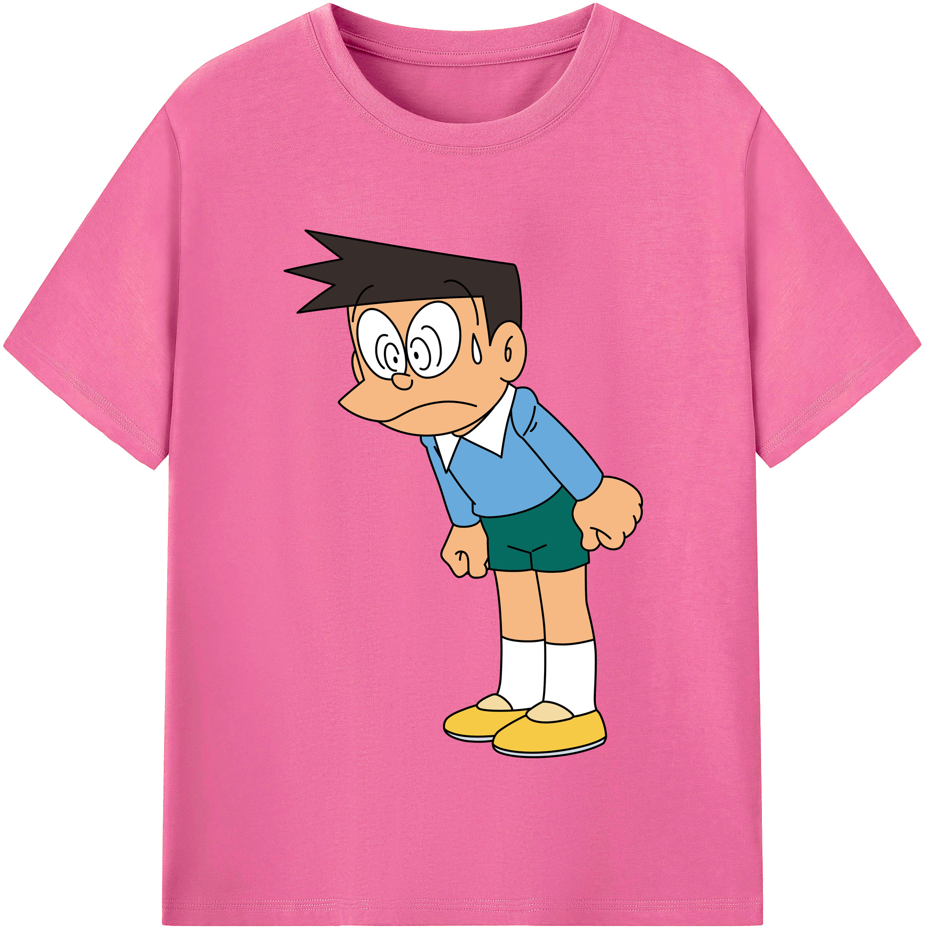（画像用） ドラえもん 骨川 スネ夫 Doraemon Honekawa Suneo レディースカジュアルプリントTシャツ（綿100％）